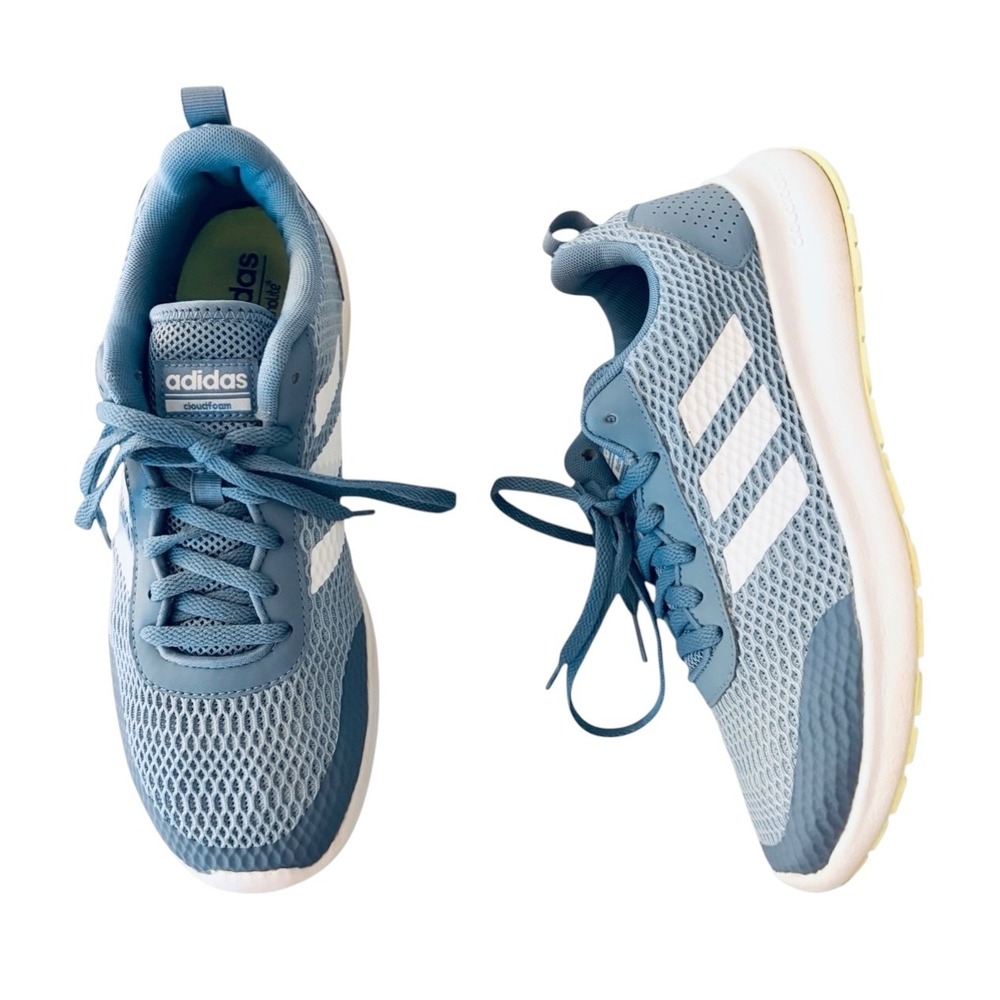 Adidas Cloudfoam Element Refresh Blue Mesh Running Shoes Size 9 Athletic